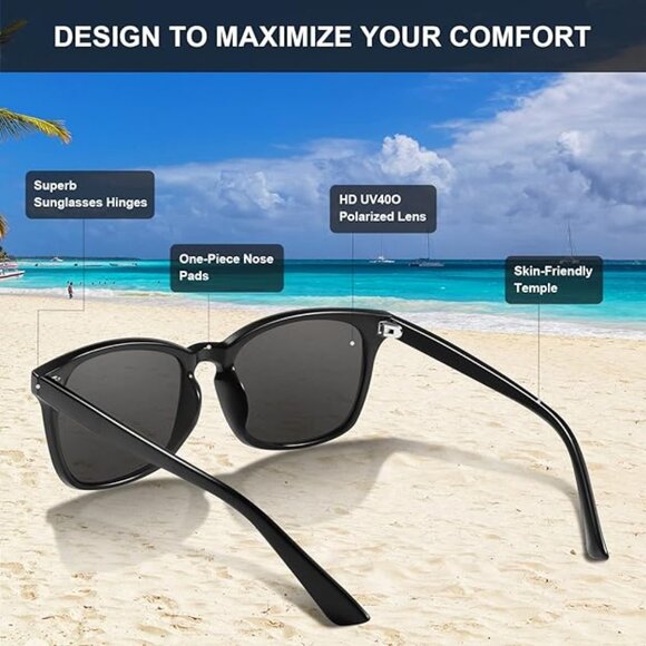 3 Pack Sunglasses for Women Men Vintage Polarized Women Sunglasses